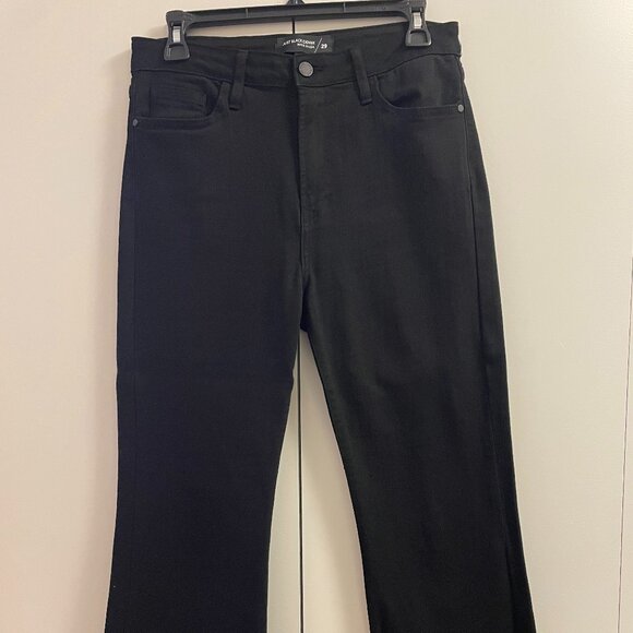 Just Black Denim High Rise Curve Hem Jeans Black‎ Fringe Raw Hem Womens 29 - Picture 6 of 8